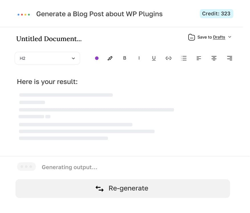 Генерировать; редактировать; экспортировать.